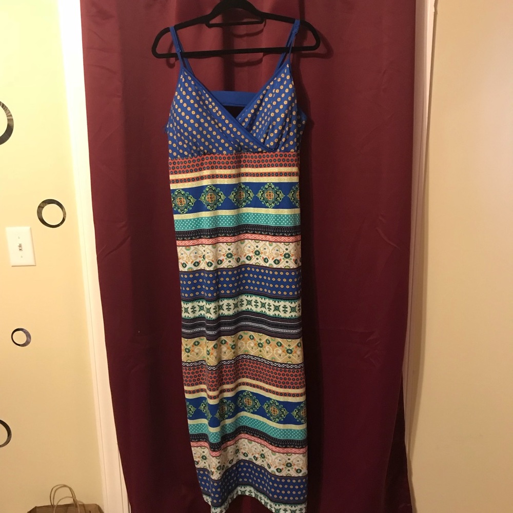 Sleeveless v-neck maxi dress 2x